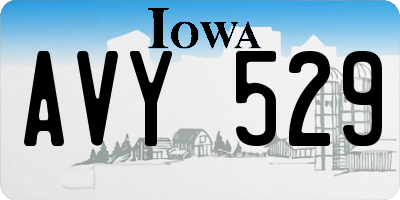 IA license plate AVY529