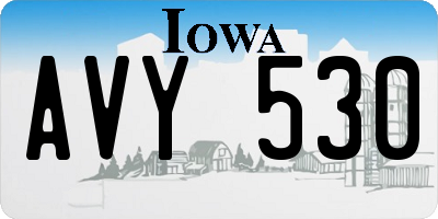 IA license plate AVY530