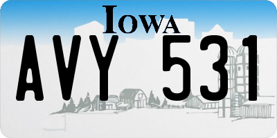 IA license plate AVY531