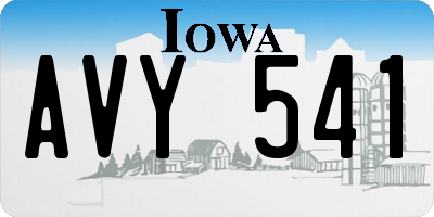 IA license plate AVY541