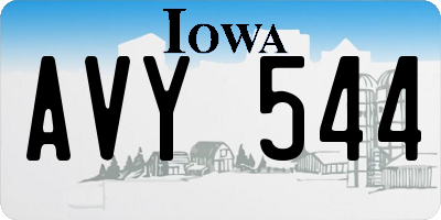 IA license plate AVY544