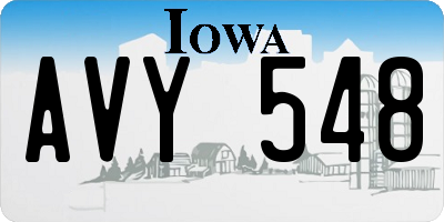 IA license plate AVY548