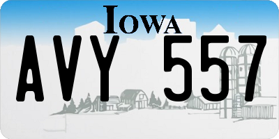IA license plate AVY557