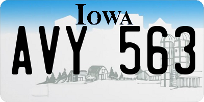 IA license plate AVY563