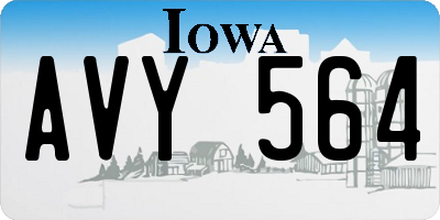 IA license plate AVY564