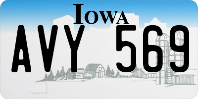 IA license plate AVY569