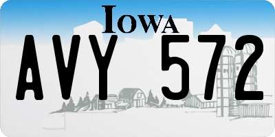 IA license plate AVY572