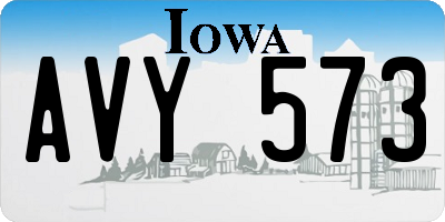 IA license plate AVY573