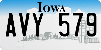 IA license plate AVY579