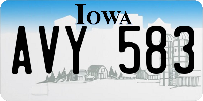 IA license plate AVY583