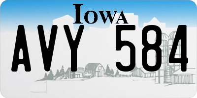 IA license plate AVY584