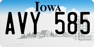 IA license plate AVY585