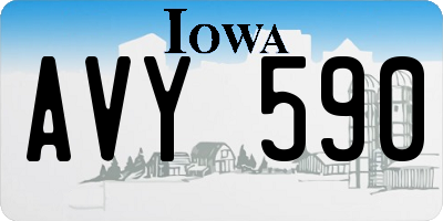 IA license plate AVY590