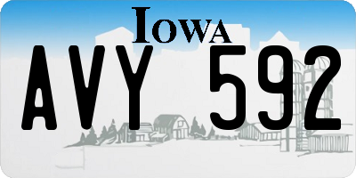 IA license plate AVY592