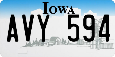 IA license plate AVY594