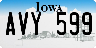 IA license plate AVY599