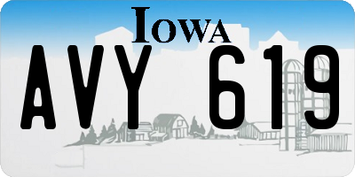 IA license plate AVY619