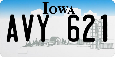 IA license plate AVY621