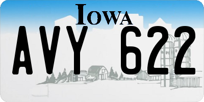 IA license plate AVY622