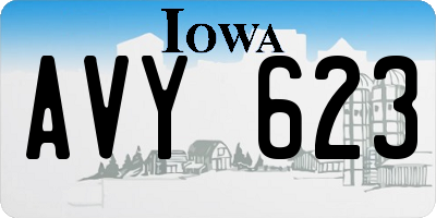 IA license plate AVY623