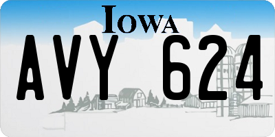 IA license plate AVY624