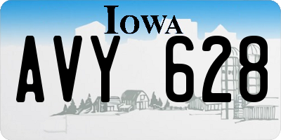 IA license plate AVY628