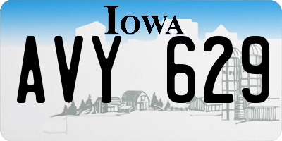 IA license plate AVY629