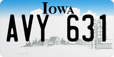 IA license plate AVY631