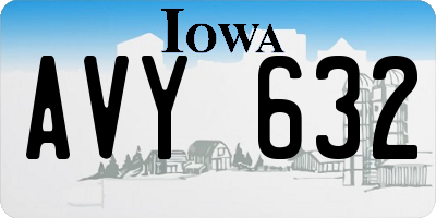 IA license plate AVY632