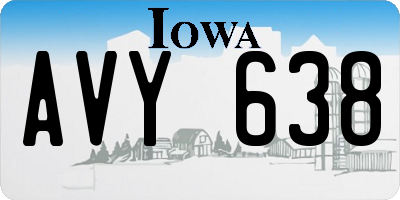 IA license plate AVY638