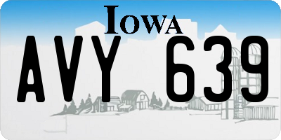 IA license plate AVY639