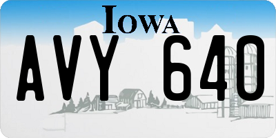 IA license plate AVY640