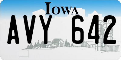 IA license plate AVY642