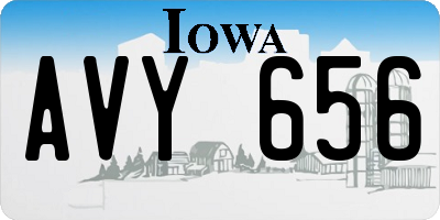 IA license plate AVY656