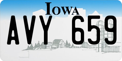 IA license plate AVY659
