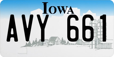 IA license plate AVY661