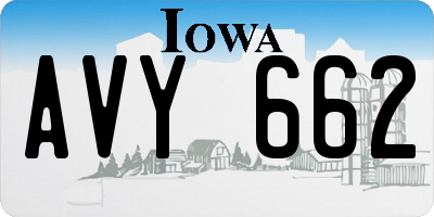 IA license plate AVY662