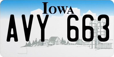 IA license plate AVY663