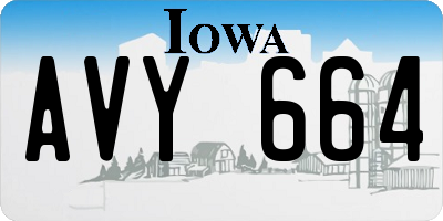 IA license plate AVY664