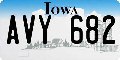 IA license plate AVY682