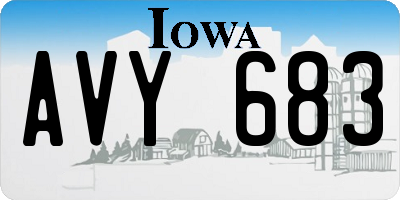 IA license plate AVY683