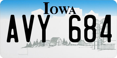 IA license plate AVY684