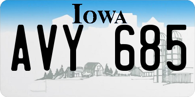 IA license plate AVY685