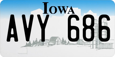 IA license plate AVY686