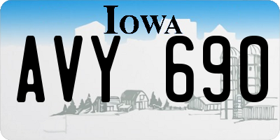 IA license plate AVY690