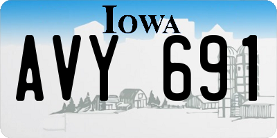 IA license plate AVY691