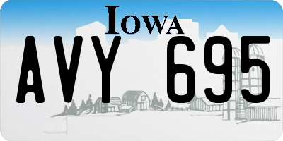 IA license plate AVY695