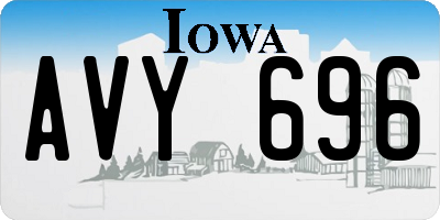IA license plate AVY696
