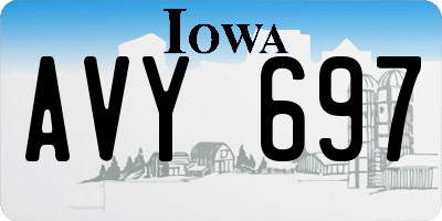 IA license plate AVY697