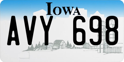 IA license plate AVY698